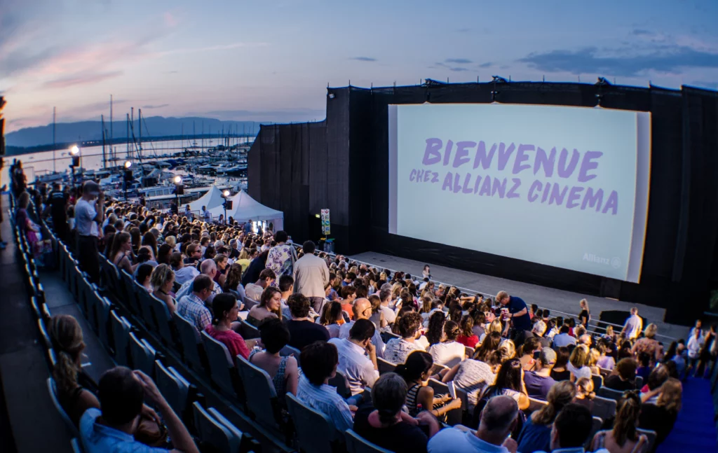Allianz Cinema Genf Schweiz Aufnahme des Publikums und der Leinwand
