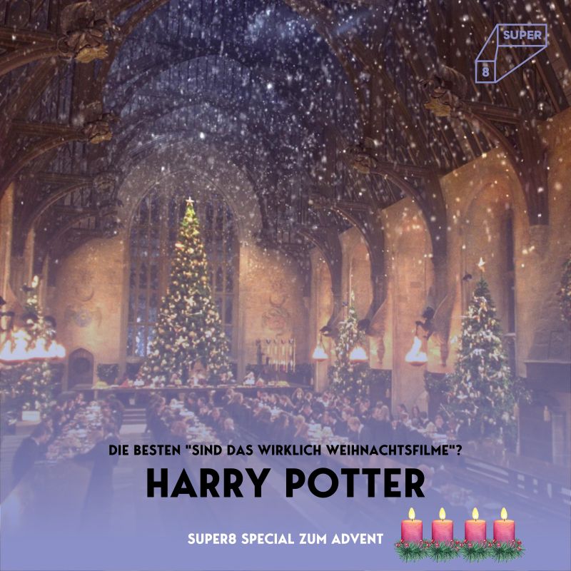 Bild der großen Halle aus Harry Potter zu Weihnachten